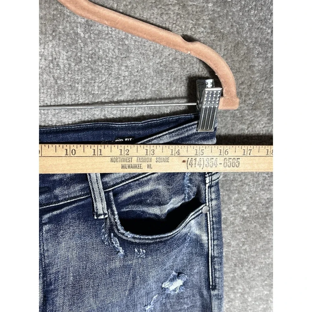 Judy Blue Boyfriend Fit Jeans Womens Juniors Size 9/29 Blue Distressed Stretch
